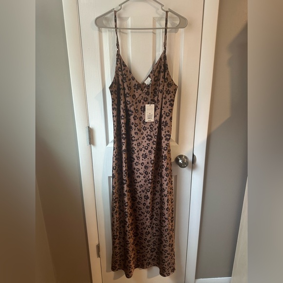 NWT A New Day Animal Print Slip Dress with Split XXL - Picture 2 of 4